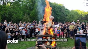 V městském obvodě Ostrava-Jih postavili májku a pálili čarodějnice